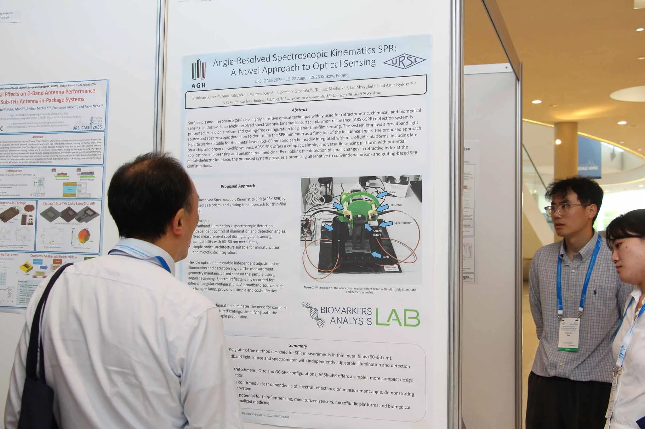 Poster zespołu naukowców z WIET "Angle-Resolved Spectroscopic Kinematics SPR: A Novel Approach to Optical Sensing"